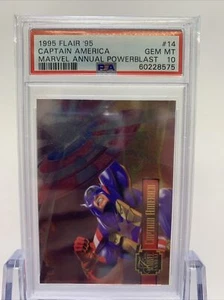 CAPTAIN AMERICA 1995 Flair '95 Marvel Annual POWERBLAST #14 * PSA 10 Gem Mint - Picture 1 of 2