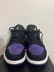 AIR JORDAN 1 LOW “COURT PURPLE” SIZE 8 PREOWNED BARELY WORN OG ALL WITH BOX !! - Picture 1 of 21