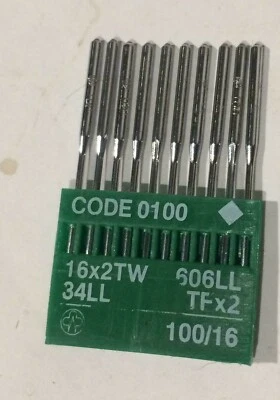 Singer vintage sewing machine class 16 x 2TW Needles x 10 size 16 - Image 1 of 4