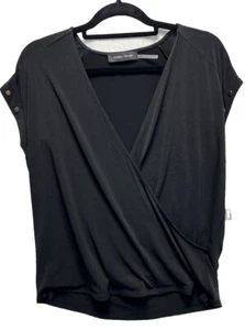 Ivanka Trump V-Ausschnitt Bluse Damen Medium Kurzarm Pullover Stretch Oberteil - Bild 1 von 10