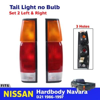 Tail Light Lamp 3 Hole LH+RH Fits Nissan Hardbody D21 Navara Truck 1996-97 E05 Foto 1 de 4