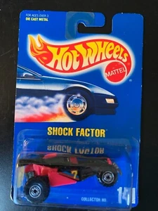 1992 - Hot Wheels NIP - Shock Factor (Black & Pink) - Collector #141 NEW - Picture 1 of 1