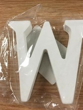 Freestanding Wooden White Alphabet Letter Wedding Birthday Party Home Decor W w