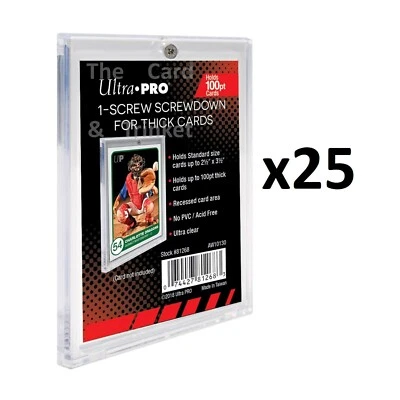 25 Ultra PRO 100pt Screwdown Thick Card Display Holder Protector Single 1-Screw - Image 1 of 4