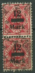 Marcas de servicio Württemberg 1922/23 con impresión 161 par vertical sellado - Imagen 1 de 1