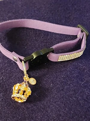 Collar brillante para joyas de gato/gatito, cuero, elige el color del cuello, nuevo, separable Foto 1 de 4