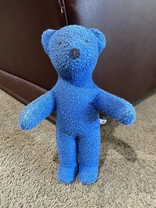 Vintage KATHE KRUSE Blue Cotton Terry Cloth TEDDY BEAR Plush DOLL GERMANY 11” - Picture 1 of 4