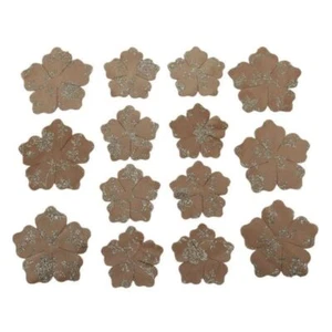 Velluto Glitter Broderie Rosa Canina Beige - Imagen 1 de 1
