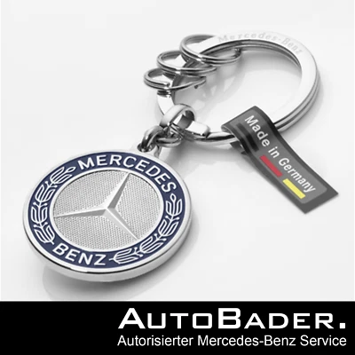 MERCEDES-BENZ Original Mercedes Benz Schlüsselanhänger STUTTGART silberfarben blau B66041524