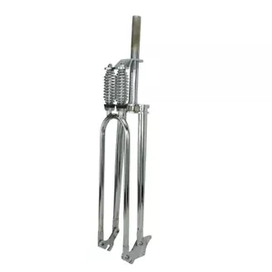 PRO+ 26" Dual Spring Disc Option Fork 1" Threaded Bicycle Cruiser Fork CHROME - Picture 1 of 1