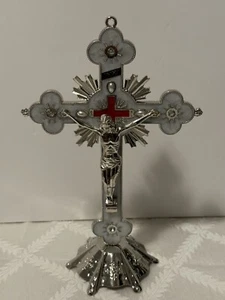 Jesus Holy Cross Christ Crucifix Alloy Stand Religious Gift Christian Catholic - Picture 1 of 4