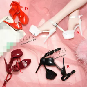 Zapatos de tacón alto de plástico duro 1:6 modelo para cuerpo de figura hembra Phicen TBL JO de 12 - Imagen 1 de 10