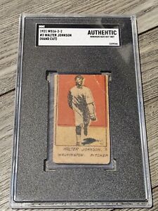 1921 W516-2-2 Hand Cut Walter Johnson SGC Authentic *Extremely Rare 103 yrs Old*