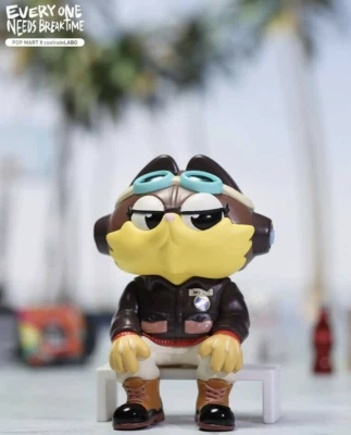 Minifigura Skycat Everyone Needs Break Time Series Pop Mart coolrainLABO Foto 1 de 3