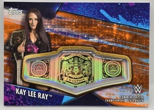 2020 Topps WWE Women's Division Kay Lee Ray Championship Belt Orange 10/50 - Picture 1 of 2