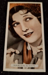 Vintage 1934 FAMOUS FILM STARS: MARION NIXON - Rara carta da collezione tabacco - Foto 1 di 2