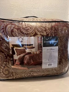 Madison Park 12 Piece King Size Comforter Set 100% Polyester NEW - Picture 1 of 7