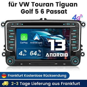 7" Android Car Multimedia Stereo FM Radio for VW Skoda Seat Bluetooth GPS SatNav - Bild 1 von 14