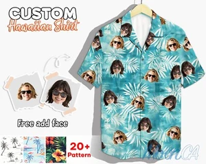 Custom Hawaiian Shirt With Face, Face Hawaiian Shirt, Unisex Shirt, Gift For Mom - Picture 1 of 10