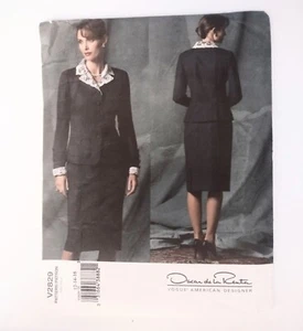 Vogue Muster V2829 Oscar de la Renta Misses Jacke Rock Gr 12 14 16 ungeschnitten - Bild 1 von 2