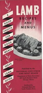 Lamb Recipes and Menus 1940 Brochure National Livestock & Meat Board - Picture 1 of 1