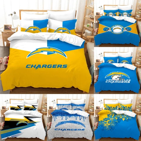Los Angeles Chargers Bedding Set 3 Pieces Duvet Cover Pillowcases Quilt Cover Cover