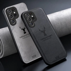 ShockProof Leather Deer Case For Samsung S25 S24 Ultra S23 FE A55 A54 A16 Cover - Picture 1 of 14