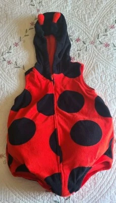 Carter's Infant Unisex Ladybug Halloween Costume One Piece Size 24M Zippered - Image 1 of 4