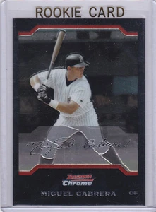 MIGUEL CABRERA ROOKIE Baseball BOWMAN CHROME RC Baseball Card Marlin Tiger MIGGY - Picture 1 of 2