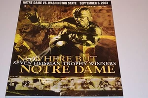 NOTRE DAME VS. WASHINGTON STATE PROGRAM 9-6-2003 - Picture 1 of 4