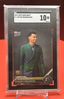 Victor Wembanyama 2023 Topps Now Draft D1 PSA 10 GEM MINT RC Spurs - Image 1 of 2