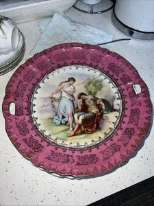 Antique Imperial China Austria Neo-Classical Scene Decorative Plate with handles - Picture 1 of 6