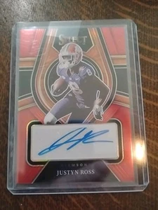 2022 Select Draft Picks Justyn Ross Red Autograph Prizm RC Kansas City Chiefs - Picture 1 of 2