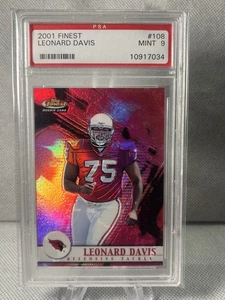 2001 Topps Finest Leonard Davis #108 Rookie (RC) PSA 9 Cowboys Cardinals - Bild 1 von 2