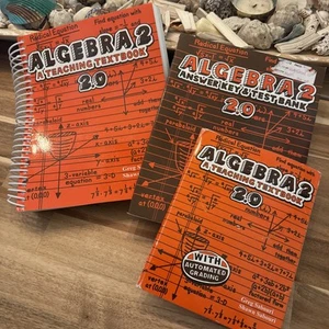 Teaching Textbooks 2.0 Algebra 2 Textbook Automated Grading CDs Answer Key Test - Picture 1 of 23
