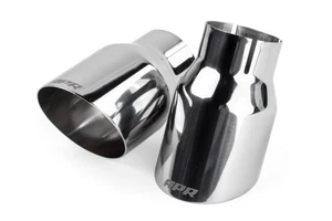 TPK0005 APR Single-Walled 3.5" Slash-Cut Tips (Polished Silver) - Set of 2 - Picture 1 of 4