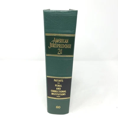 American Jurisprudence 2d Vol 60 PATENTS CORRECTIONAL INSTITUTIONS 1987 W Supple - Image 1 of 4