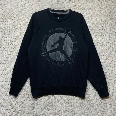 Sudadera con Capucha Nike Air Jordan Para Hombre L Negra Flight Club Gráfico Sudadera Foto 1 de 4