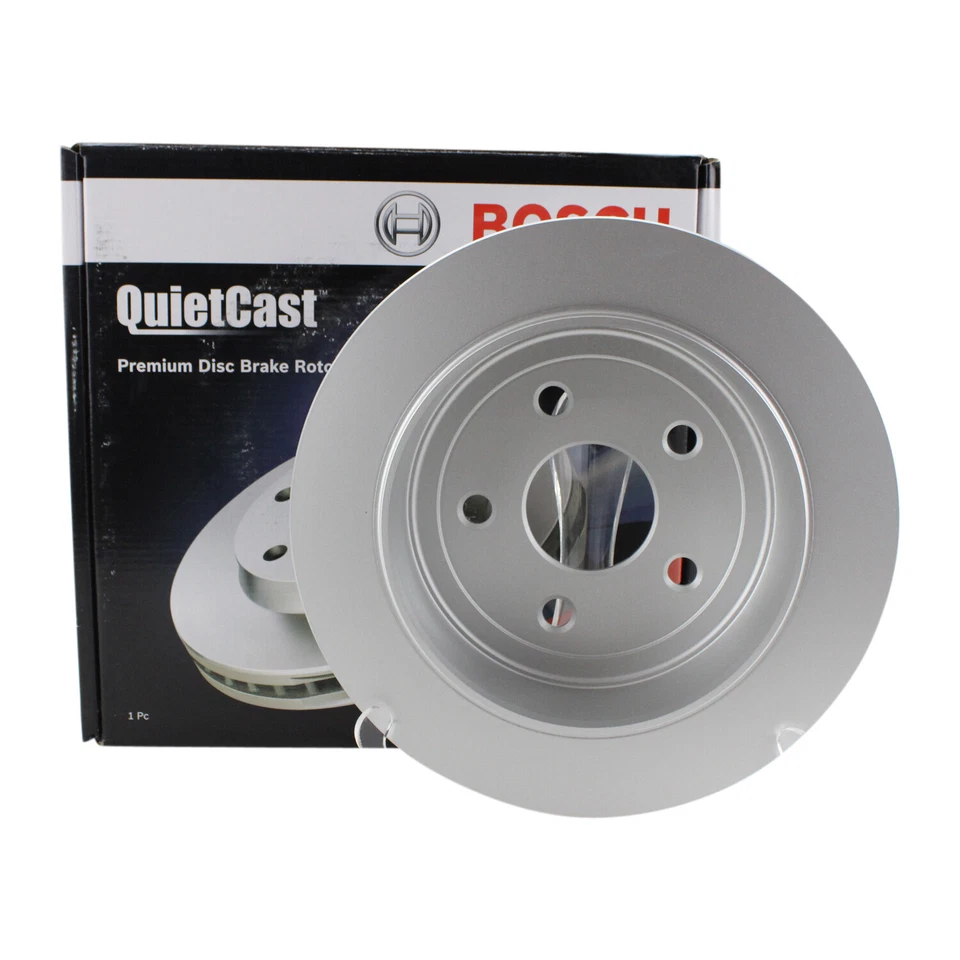 Rotor de freno de disco sólido trasero Bosch QuietCast 316 mm para Jeep Wrangler 2007-2018 Foto 1 de 4