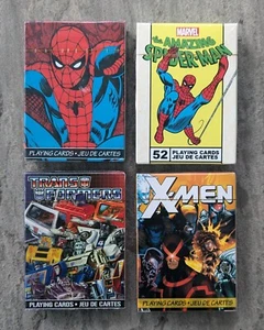 Vintage Marvel & Transformers Playing Card Decks *NEW/SEALED* - Picture 1 of 7