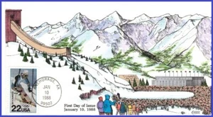 USA1 #2369 U/A COLLINS HAND PAINTED 4 FDC Winter Olympics Calgary Canada - Picture 1 of 1