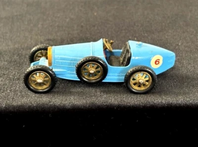 1961 LESNEY Англии спичечный коробок модели прошлых лет 1926 тип 35 BUGATTI автомобиля синий - Изображение 1 из 4