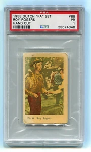 1958 Dutch Gum Movie Film Card "PA" Set 88 Roy Rogers PSA 1 NQ Pop 1, 0 higher - Picture 1 of 2