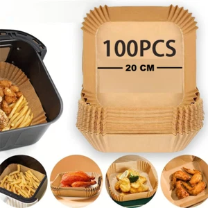 Papel Para Freidora De Aire Cuadrado 20 Cm Pack 100 Unidades - Imagen 1 de 7