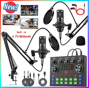 Complete Home Studio Recording Kit Mixer Condenser Microphone For Music Podcast - Picture 1 of 24