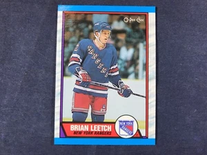 Tarjeta de hockey Z3-67 - Brian Leetch New York Rangers - 1989 O-Pee-Chee - Tarjeta #136 - Imagen 1 de 2