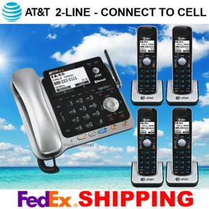 AT&T TL86109 2-LINE DECT 6.0 PHONE SYSTEM - BLUETOOTH - 4 CORDLESS - BRAND NEW - Picture 1 of 3