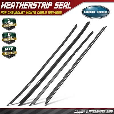 4x Left & Right Inner & Outer Window Sweep for Chevrolet Monte Carlo 1981-1988 - Image 1 of 4