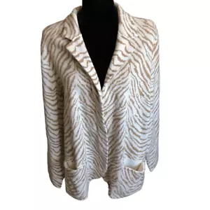 Maglione cardigan sl lungo Maeve Anthropologie nuovo con etichette taglia plus 3XL stampa animali (i6) - Foto 1 di 9