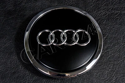 正品 21 英寸合金轮毂中心轮毂垫黑色帽 1 件奥迪 A4 B8 RS4 RS5 2012- — 第 1/4 张图片